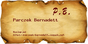 Parczek Bernadett névjegykártya